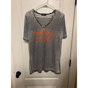 Gameday Couture Pumpkin Queen sparkle top